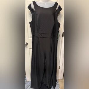 *Prom* Elegant Black Sleeveless Jumpsuit Formal Dress